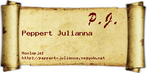 Peppert Julianna névjegykártya